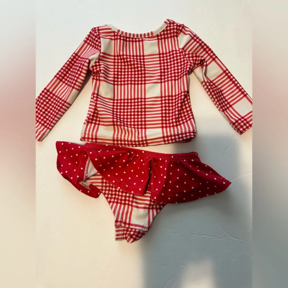 12M SweetHoney Picnic Plaid Swim Suit